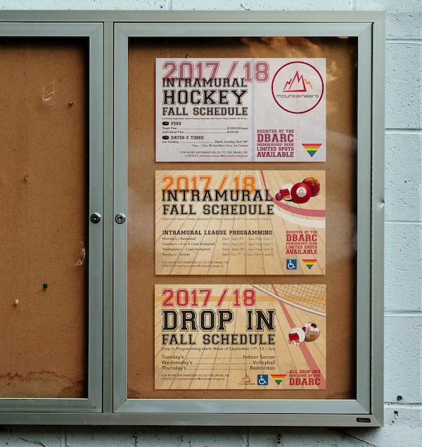 Intramural sports announcements design